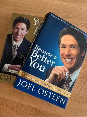 Joel Osteen Hardcover Books - Blue & Gold Covers